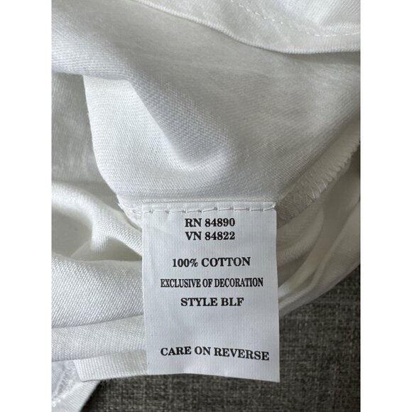 White Embroidered Cotton Short Sleeve Womens Top American Sweetheart Size 3XL - Picture 4 of 8